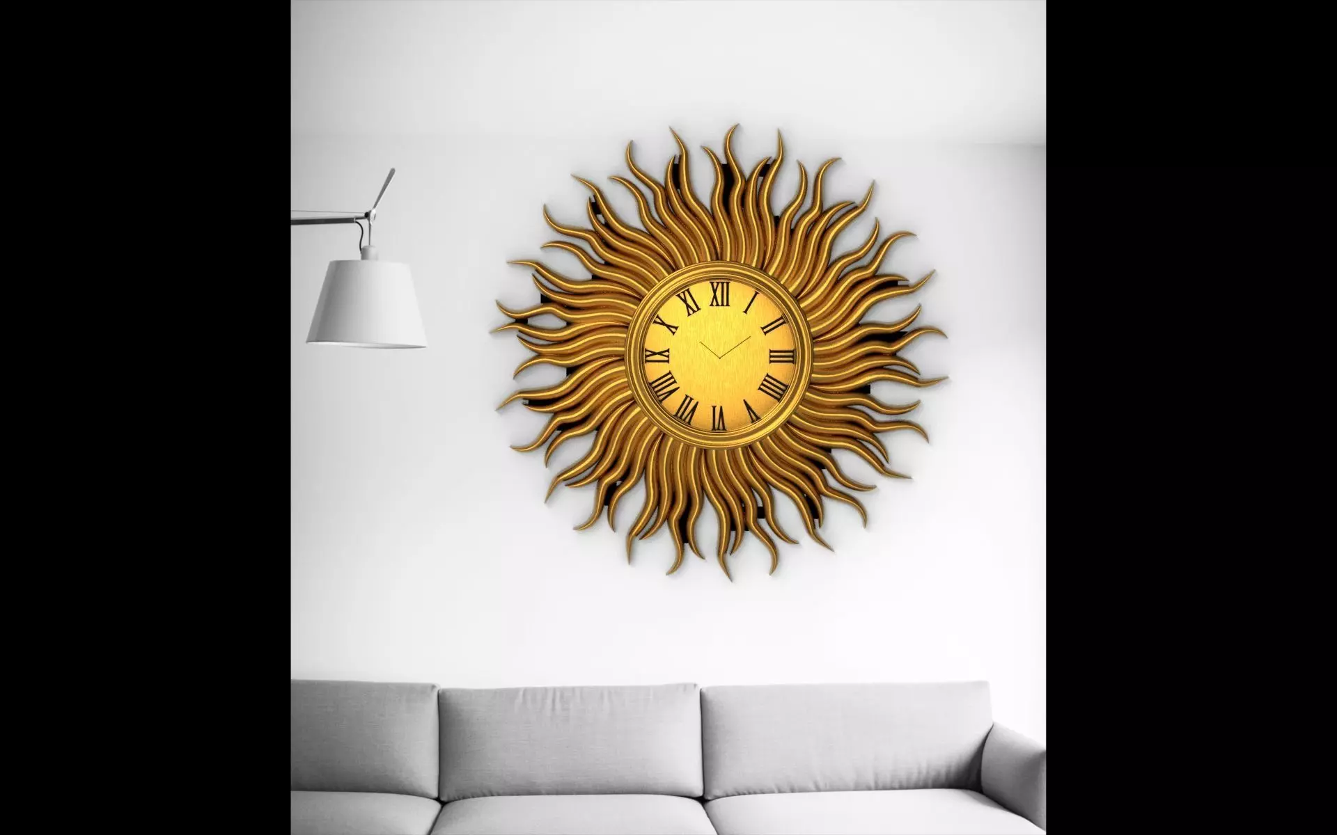 Wall clock 20 cm 3D print model_0