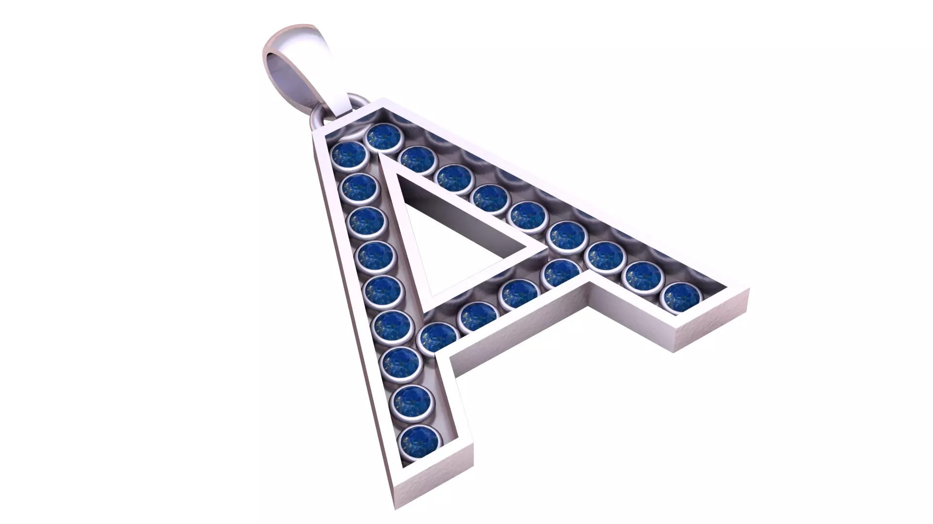 A ALPAHBETS PENDANT 3D PRINTABLE MODEL 3D print model_2