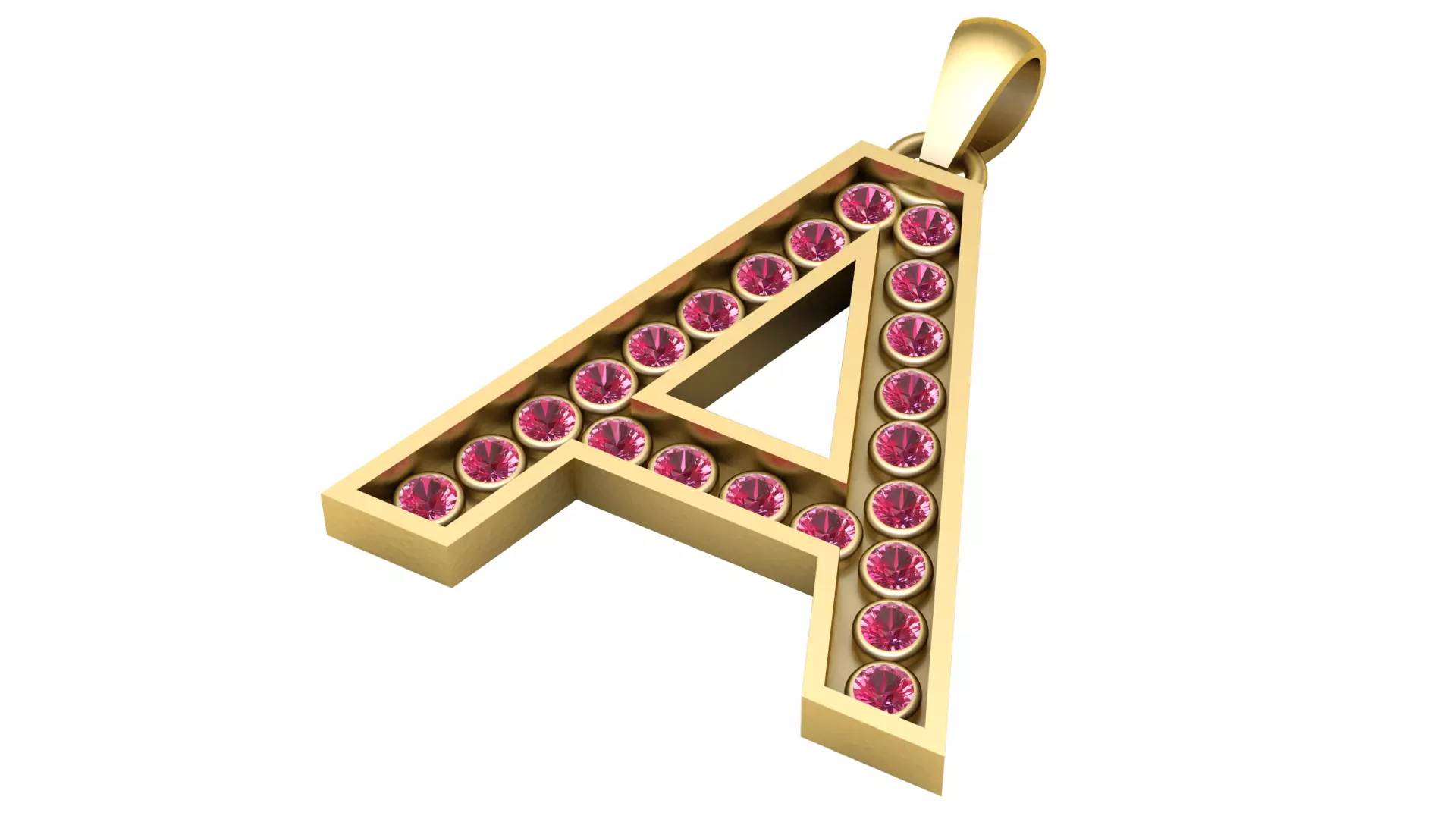 A ALPAHBETS PENDANT 3D PRINTABLE MODEL 3D print model_1