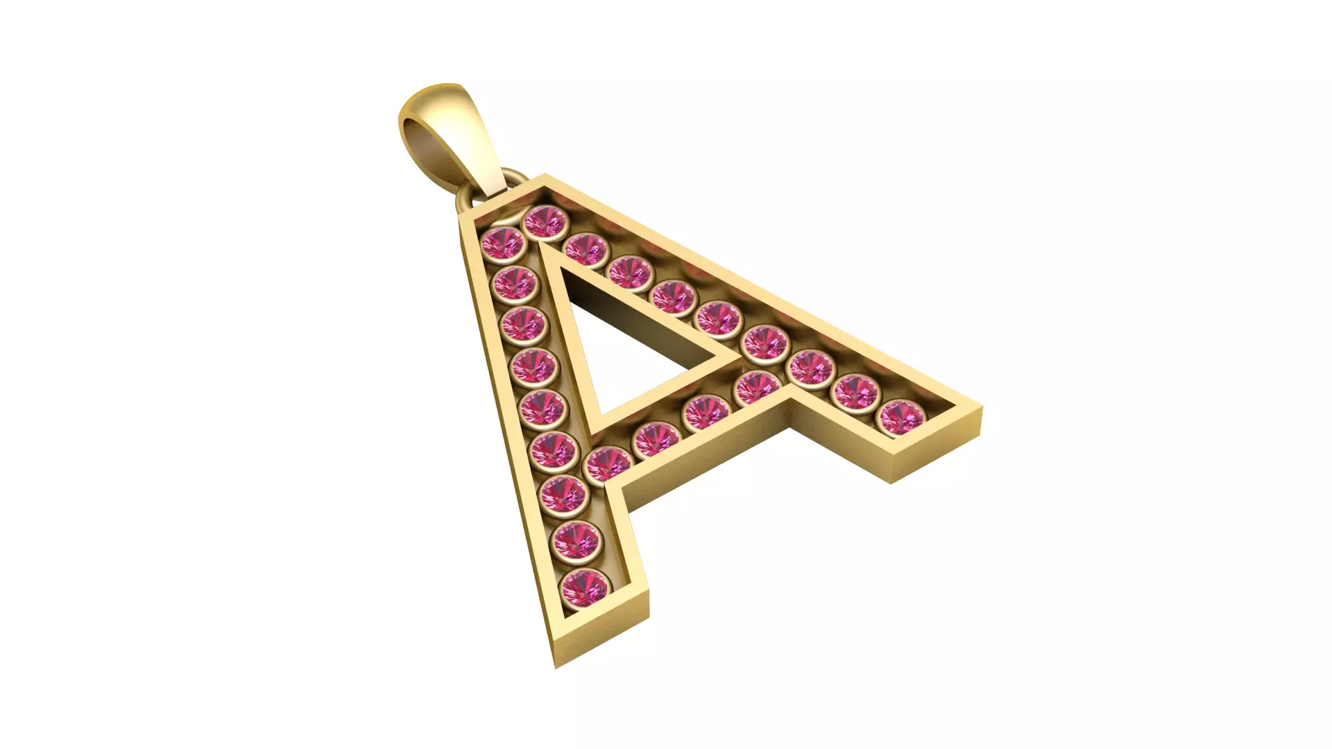 A ALPAHBETS PENDANT 3D PRINTABLE MODEL 3D print model_0