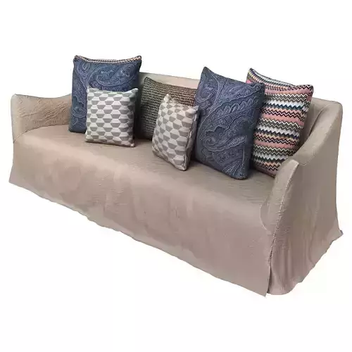 Sofa Ascot Low-poly 3D model