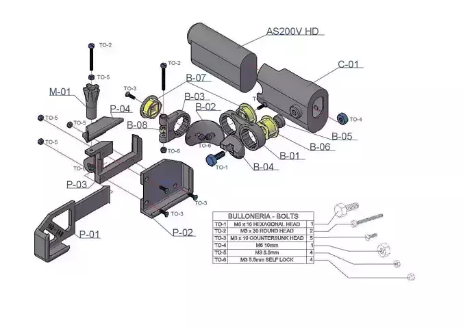 Holder action CAM 3D print model