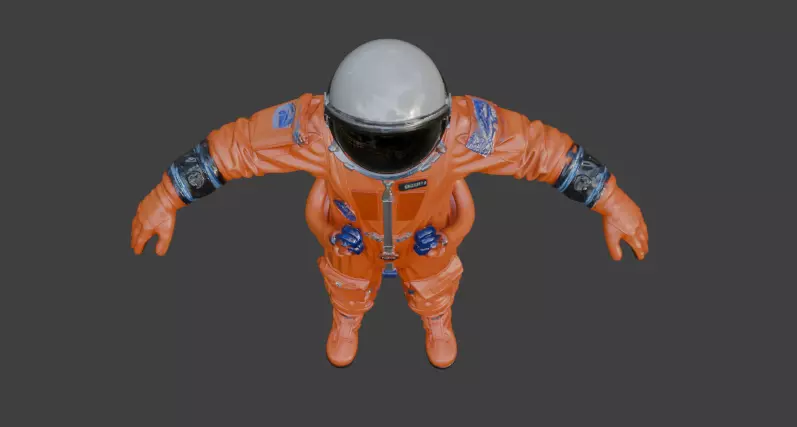 SPACESUIT Orange ACES 3D model 3D model_3