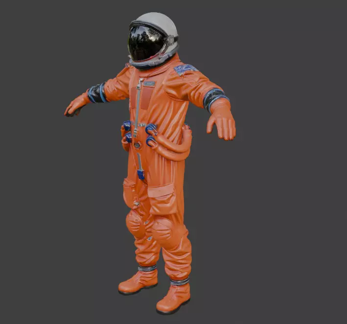 SPACESUIT Orange ACES 3D model 3D model_1