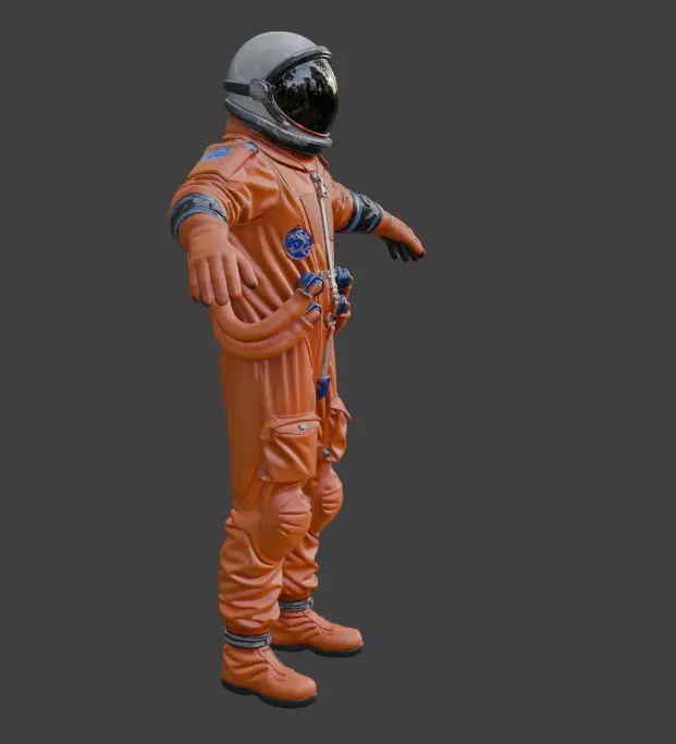 SPACESUIT Orange ACES 3D model 3D model_2