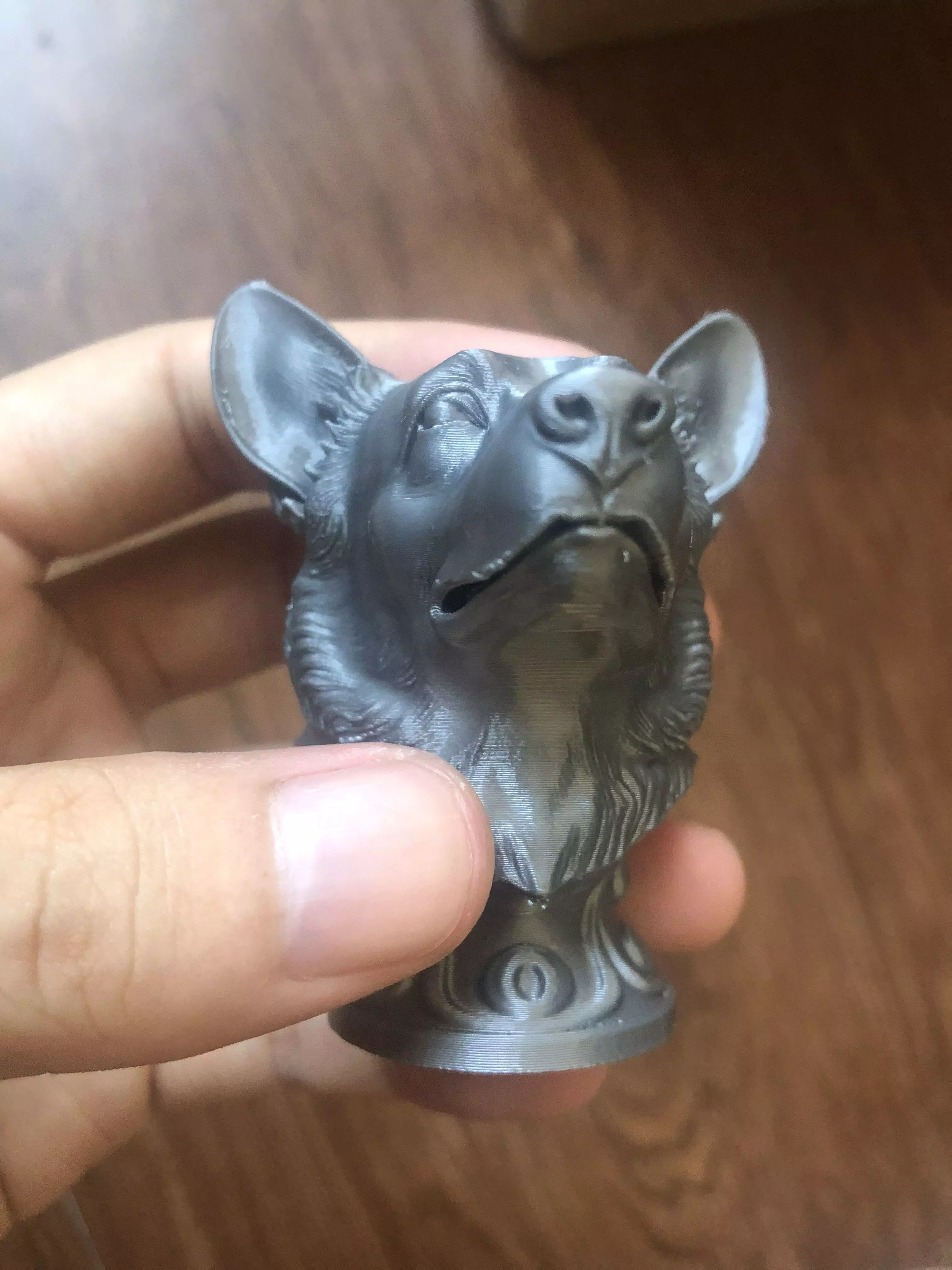 Corgi head sculpture 3D print model_5