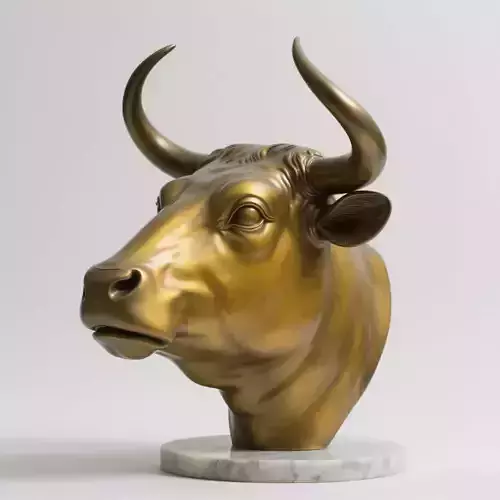Bull head sculpture