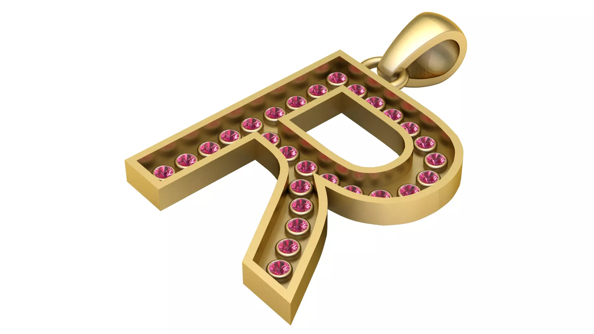 R ALPAHBETS PENDANT 3D PRINTABLE MODEL 3D print model