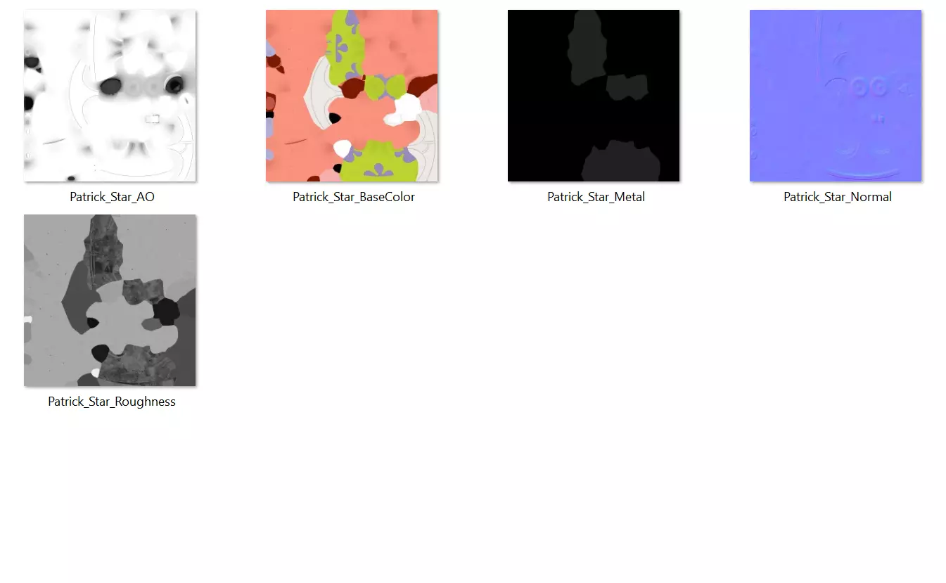 Patrick Star - SpongeBob Low-poly 3D model_5