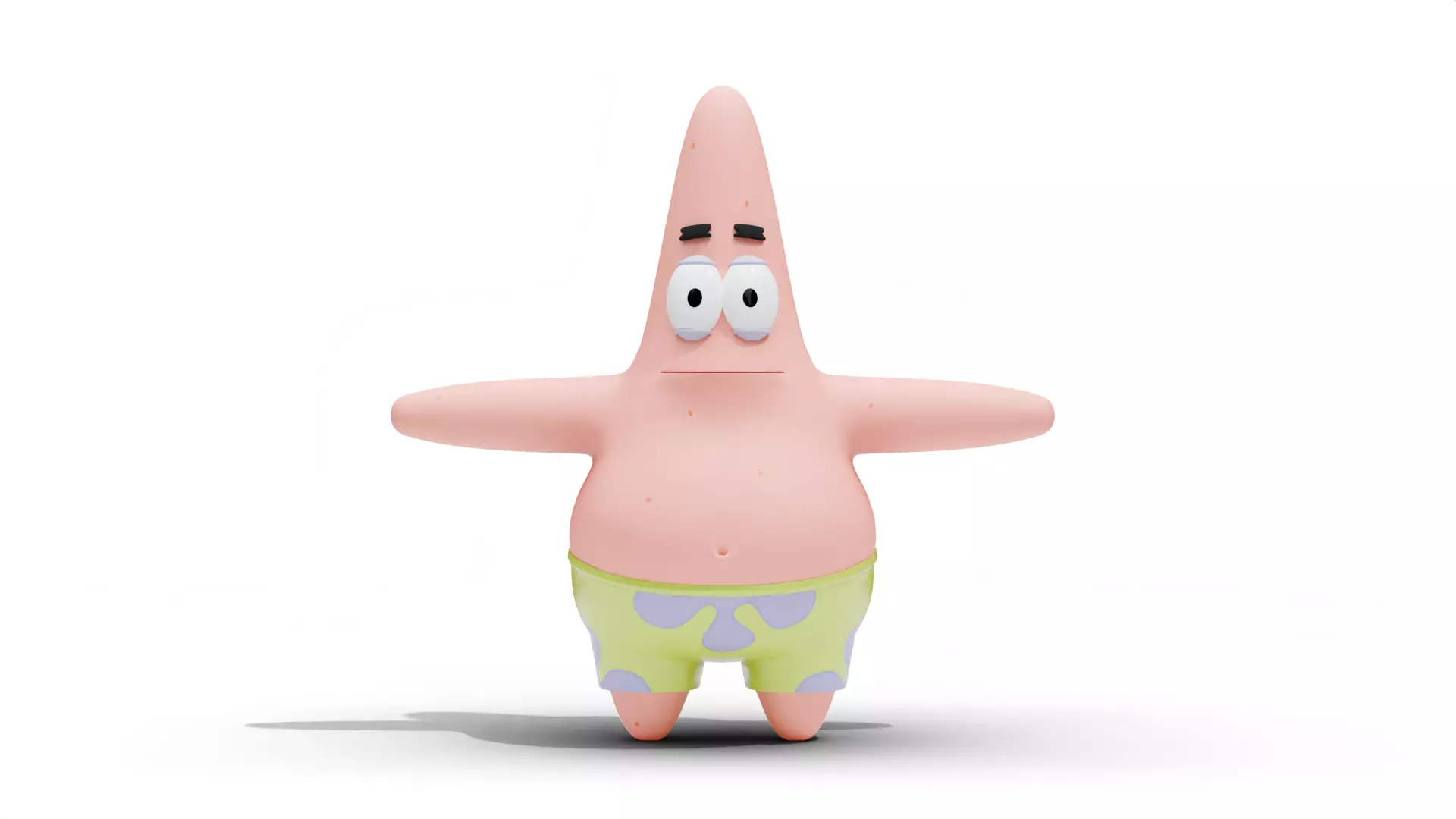 Patrick Star - SpongeBob Low-poly 3D model_2