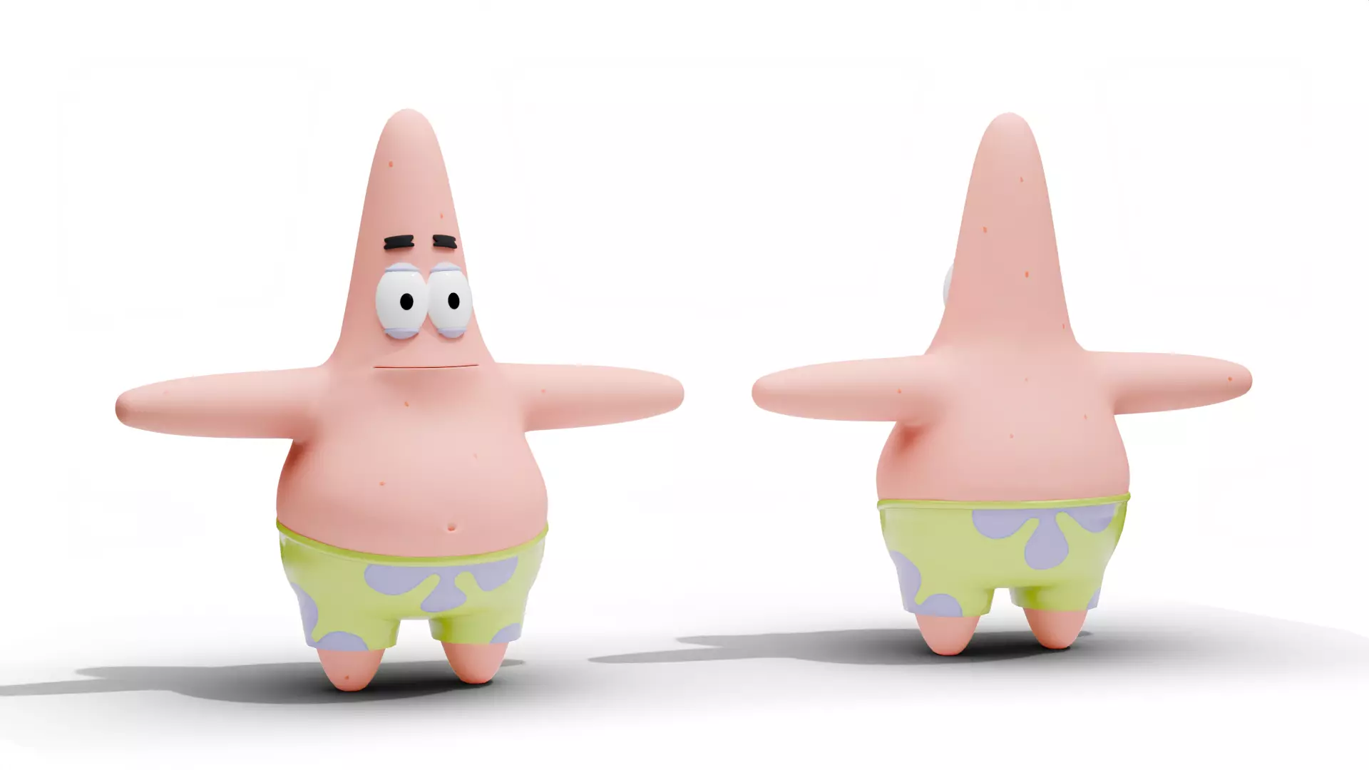 Patrick Star - SpongeBob Low-poly 3D model_10