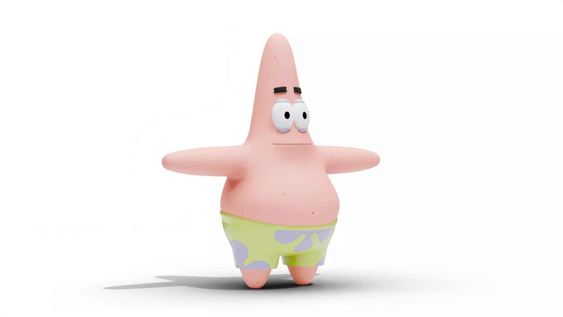 Patrick Star - SpongeBob Low-poly 3D model_4