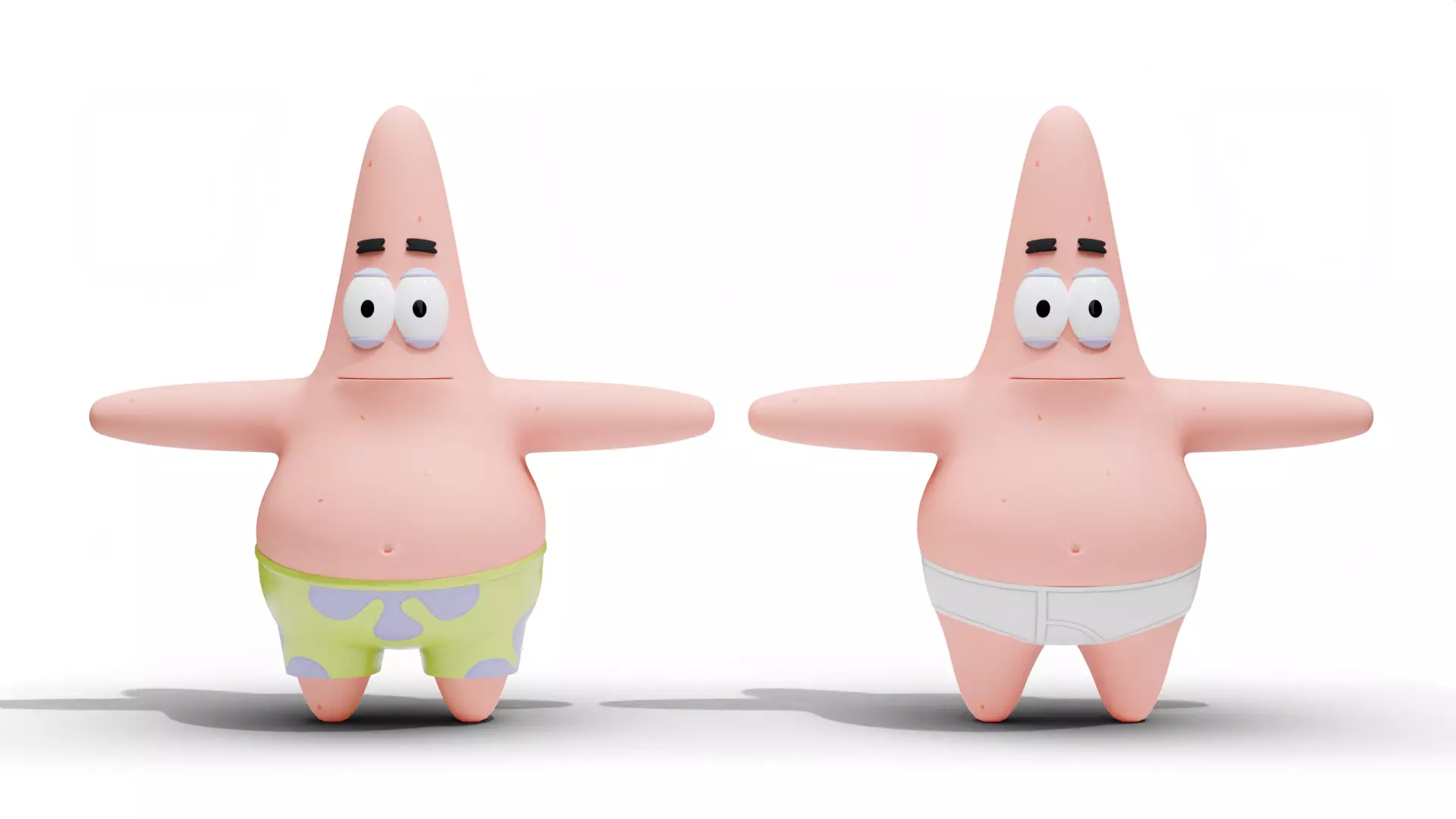 Patrick Star - SpongeBob Low-poly 3D model_9