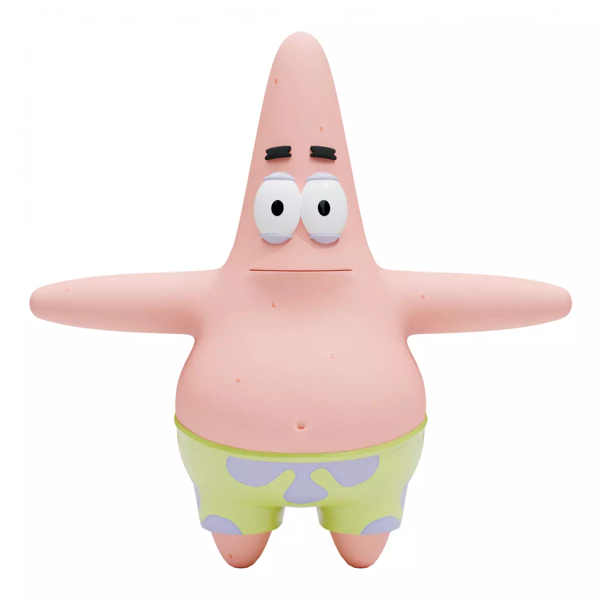 Patrick Star - SpongeBob Low-poly 3D model_1