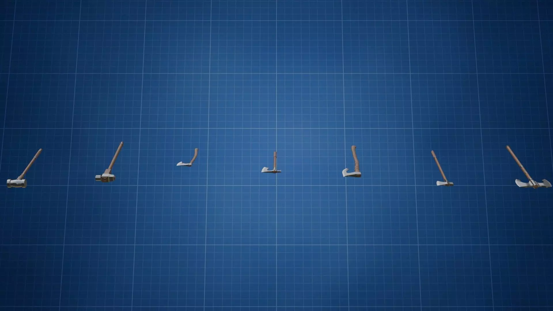 Axe Hammer HP 3D model_2