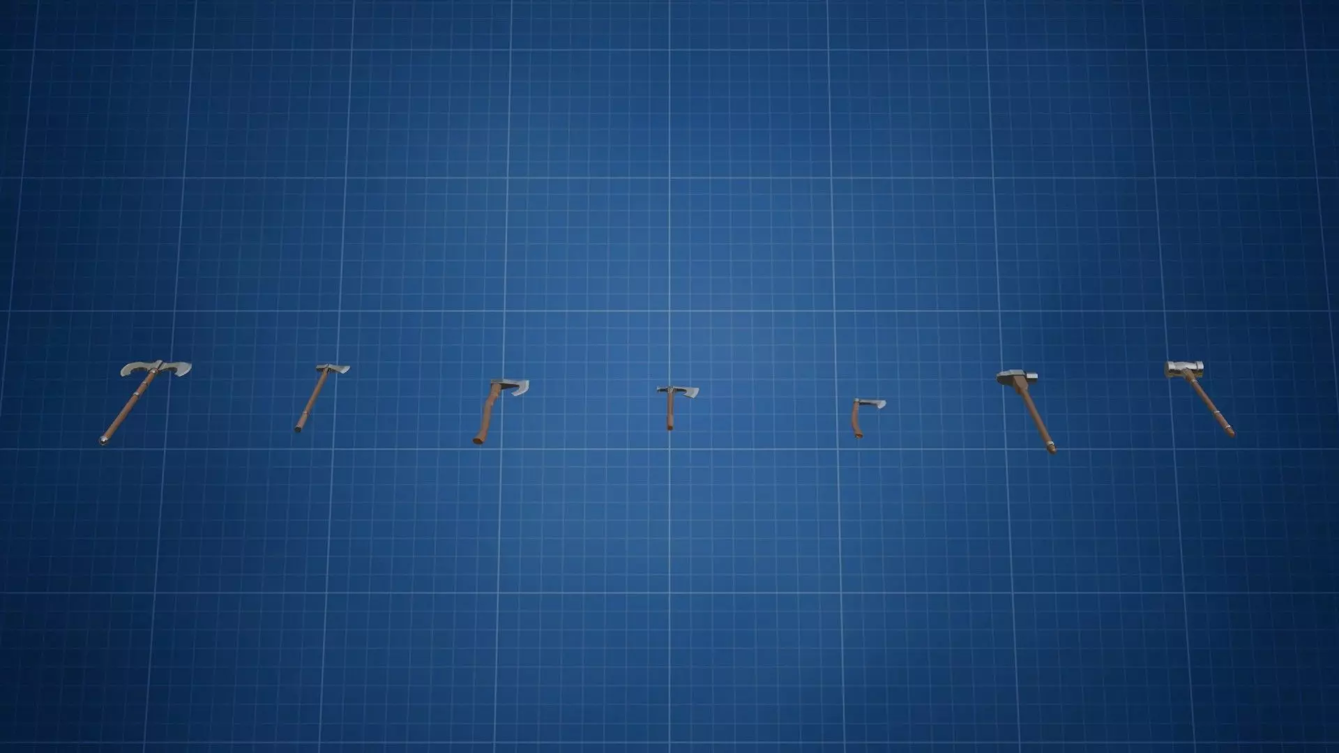 Axe Hammer HP 3D model_1