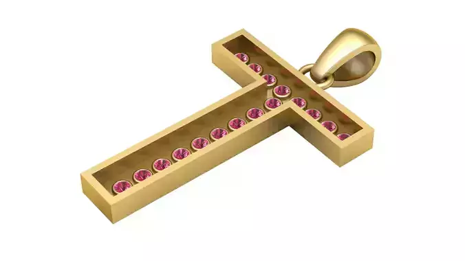 T ALPAHBETS PENDANT   3D PRINTABLE MODEL 