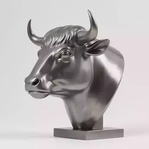 Bull head sculpture