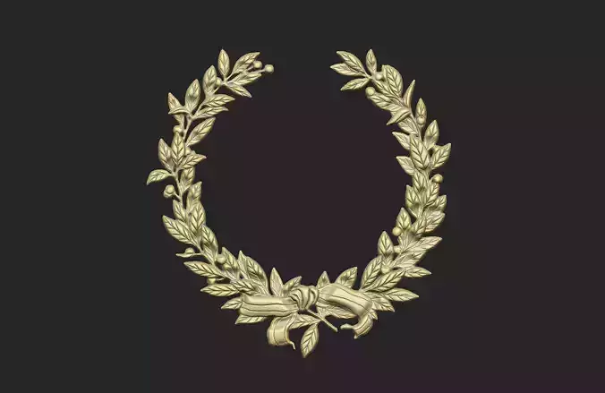 Wreath furniture interior vintage floral frame badge