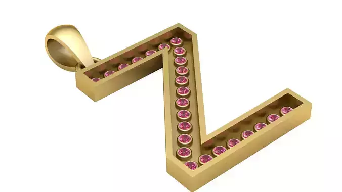 Z ALPAHBETS PENDANT   3D PRINTABLE MODEL 