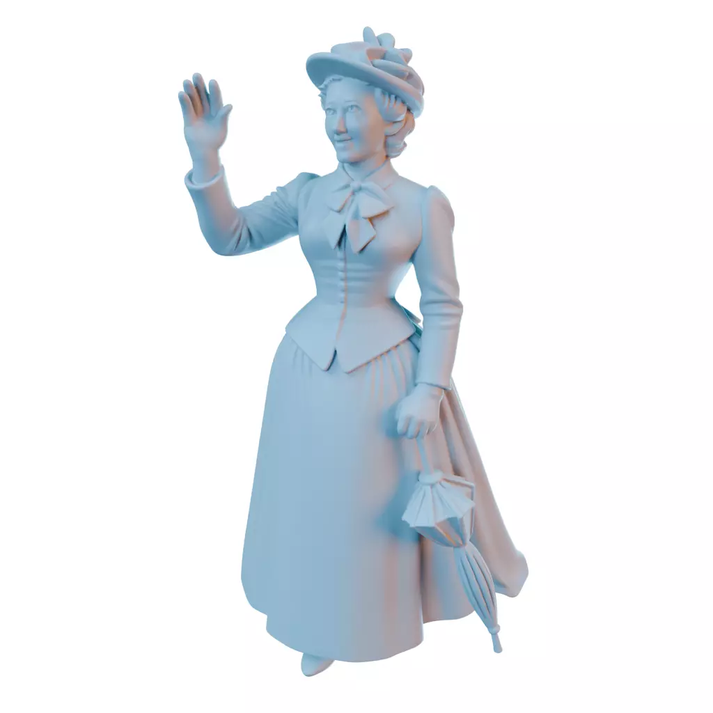 Victorian Lady Train Model 3D print model
