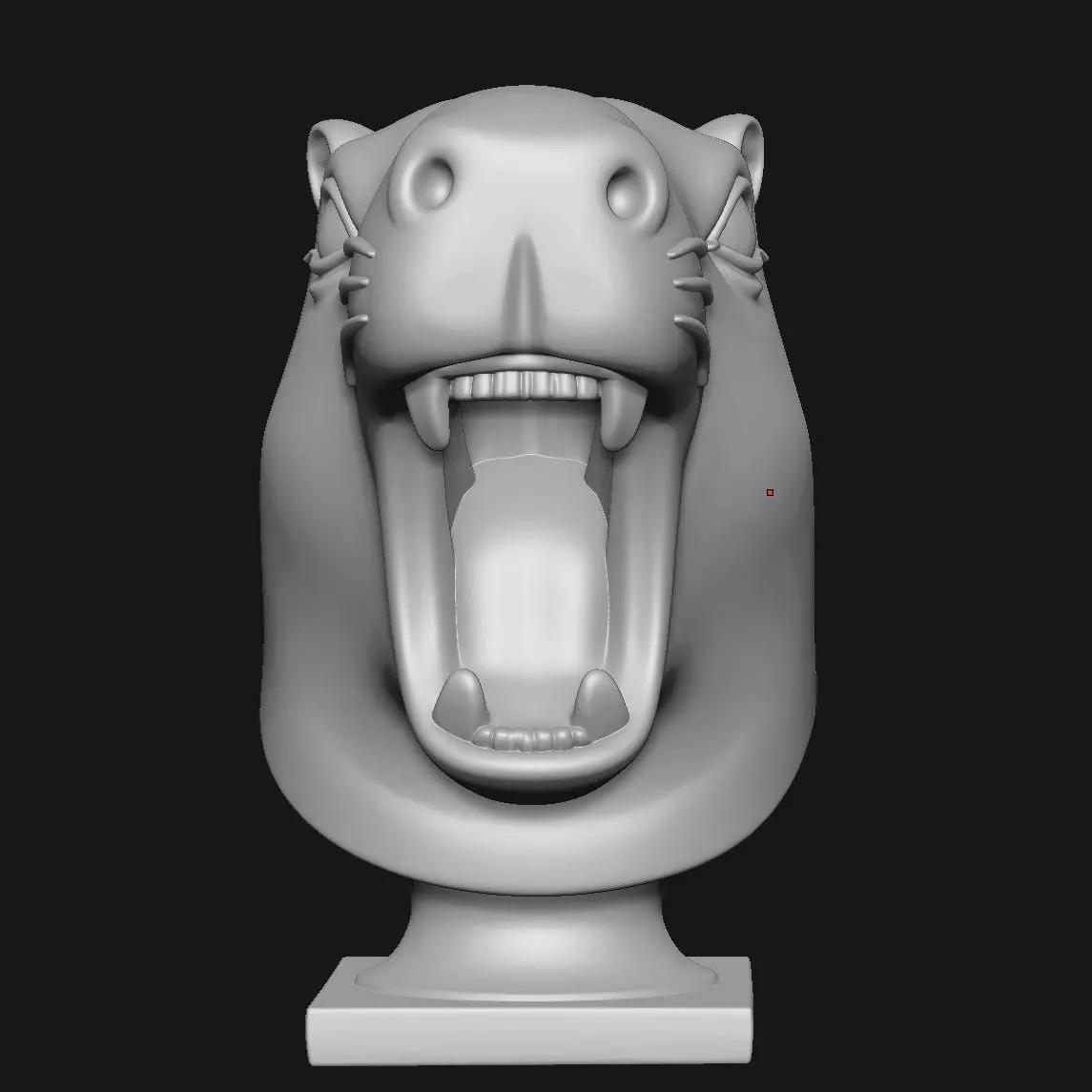 Capybara head sculpture 3D print model_7