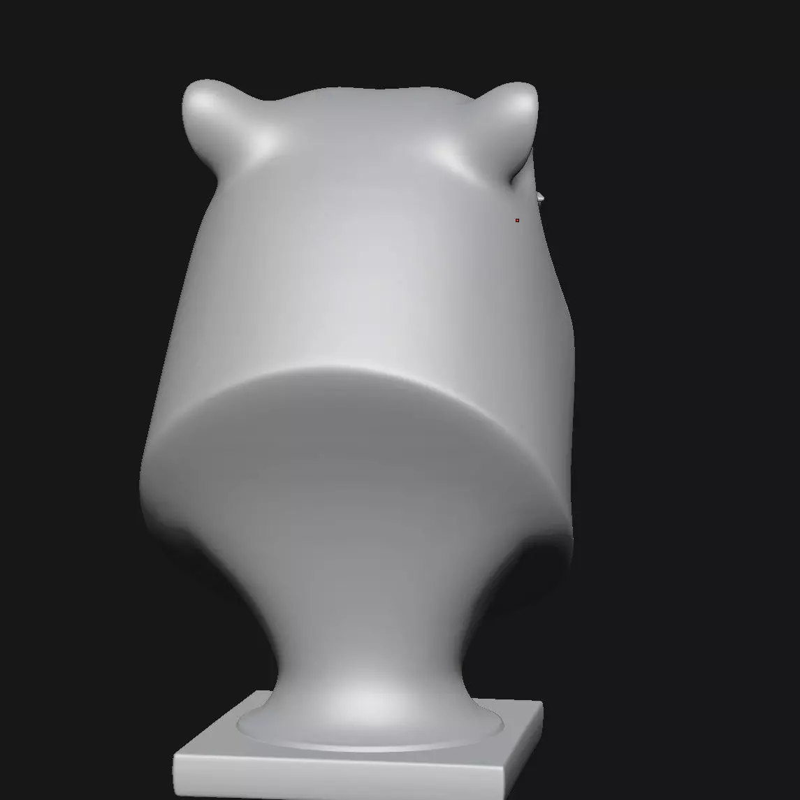 Capybara head sculpture 3D print model_4