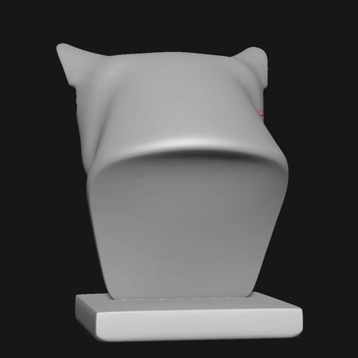 Cat head sculpture 3D print model_4