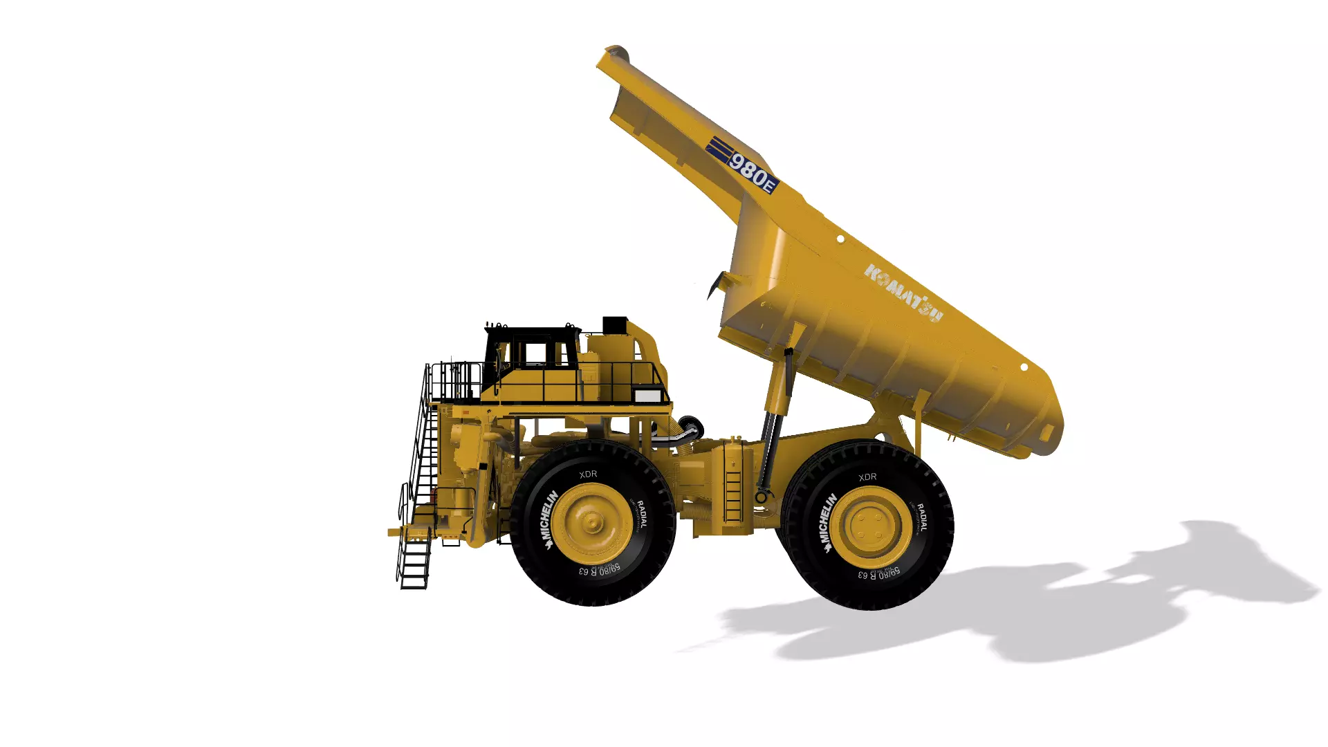 Mining truck 980e-5s 3D print model_4