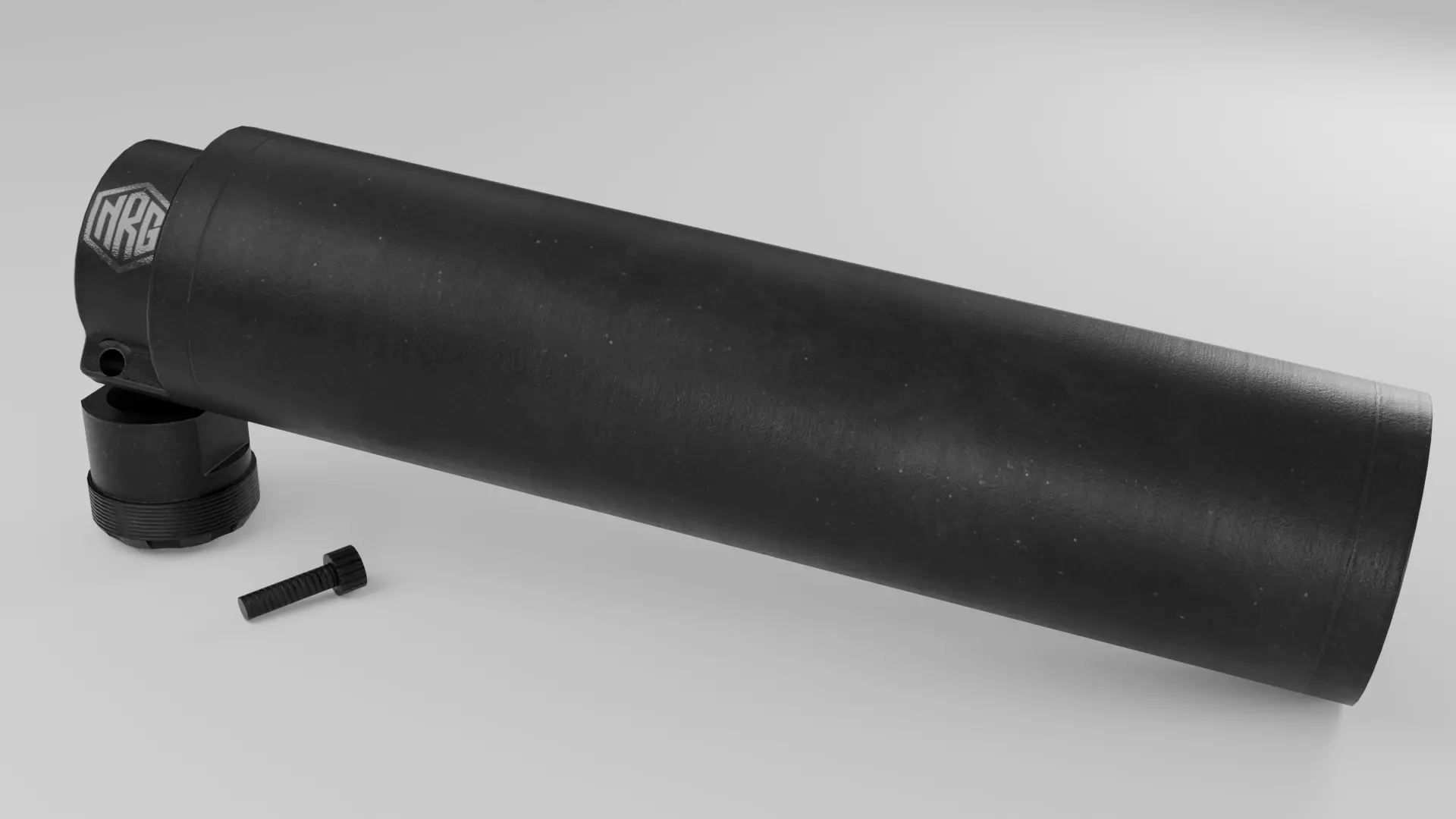 NRG CLOSED-TYPE MUZZLE BRAKE - SILENCER 3D MODEL - GAME READY Low-poly 3D model