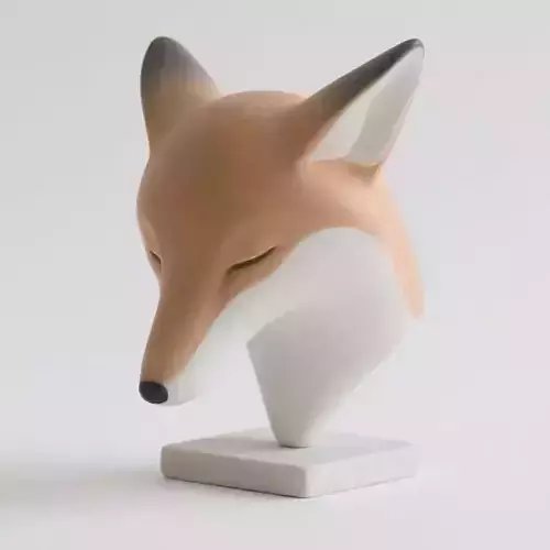 Fox head sculpture