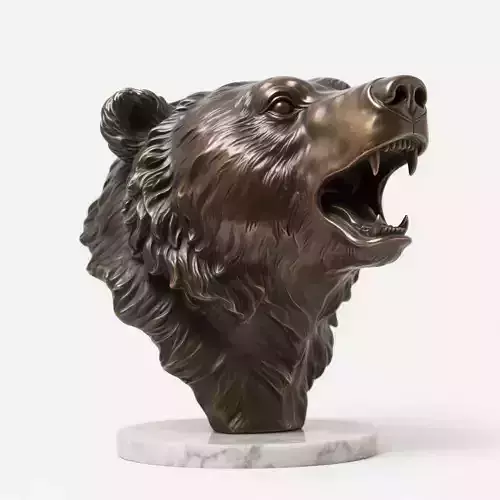 bear head sculpture