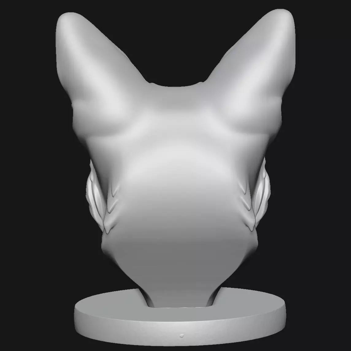 Fox head sculpture 3D print model_10