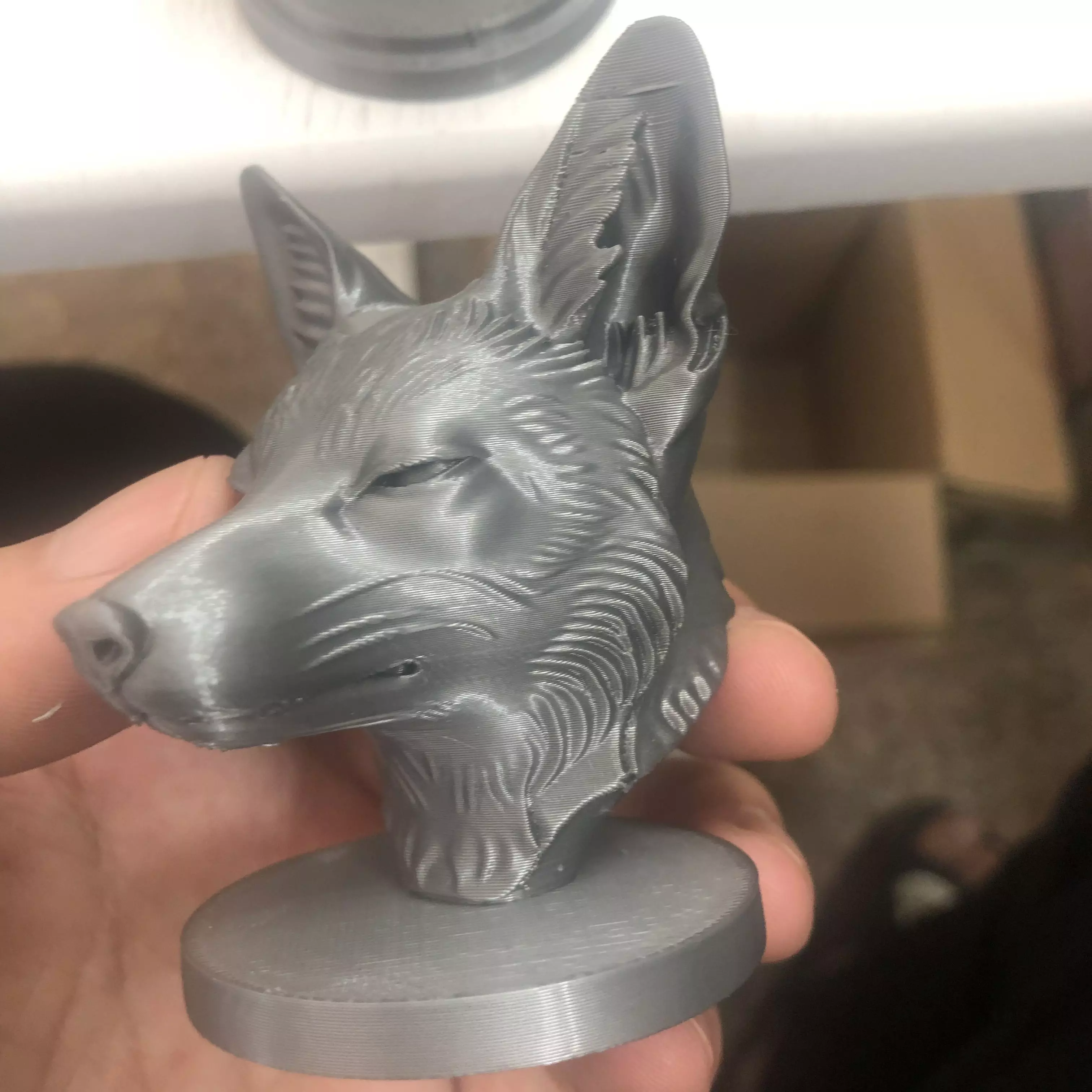 Fox head sculpture 3D print model_6