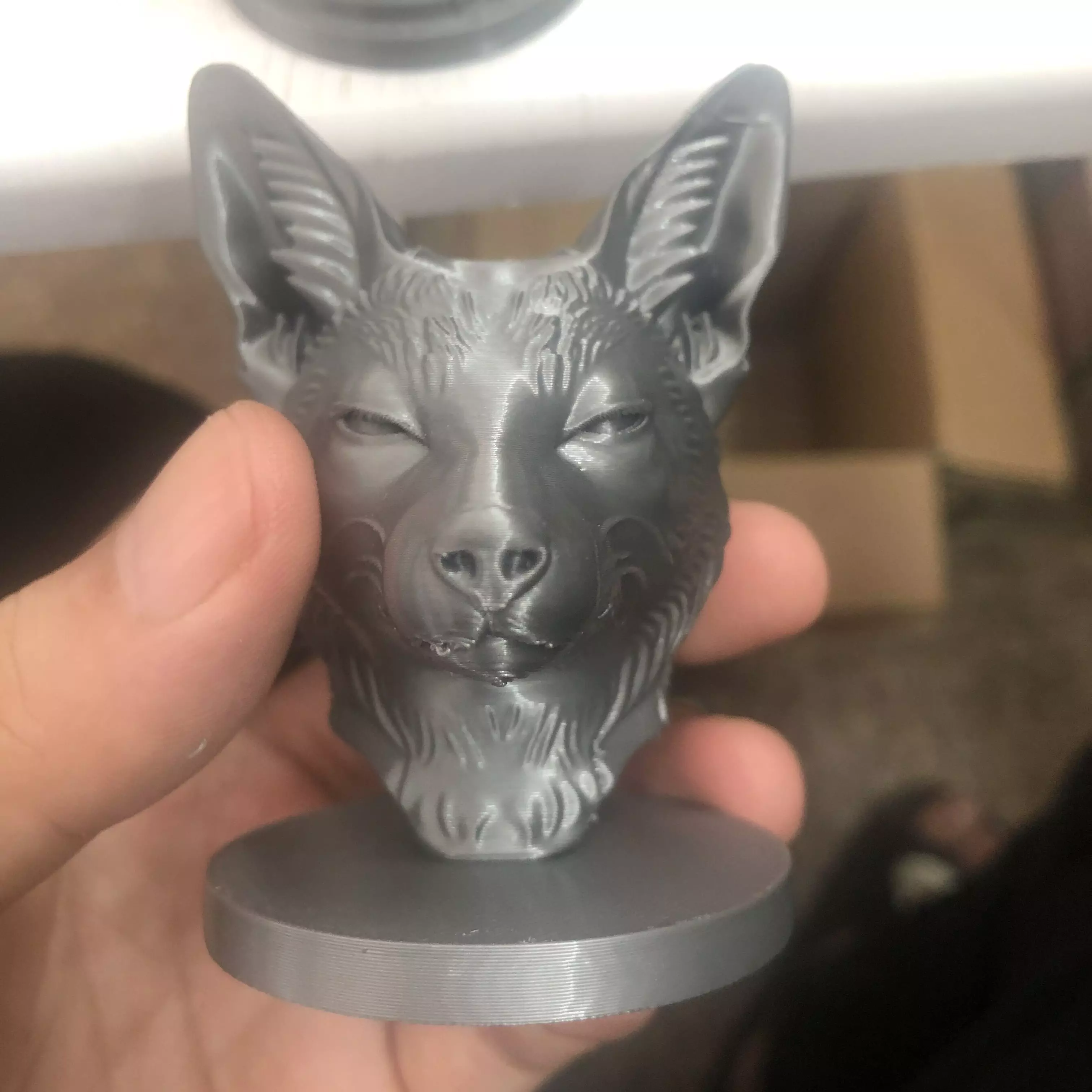 Fox head sculpture 3D print model_2