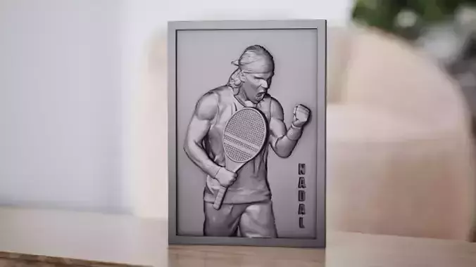 Rafael Nadal spanish tennis champion 3D print model