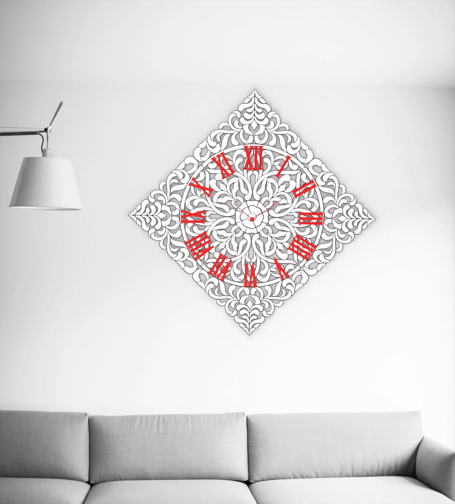 Wall clock 20 cm 3D print model_2