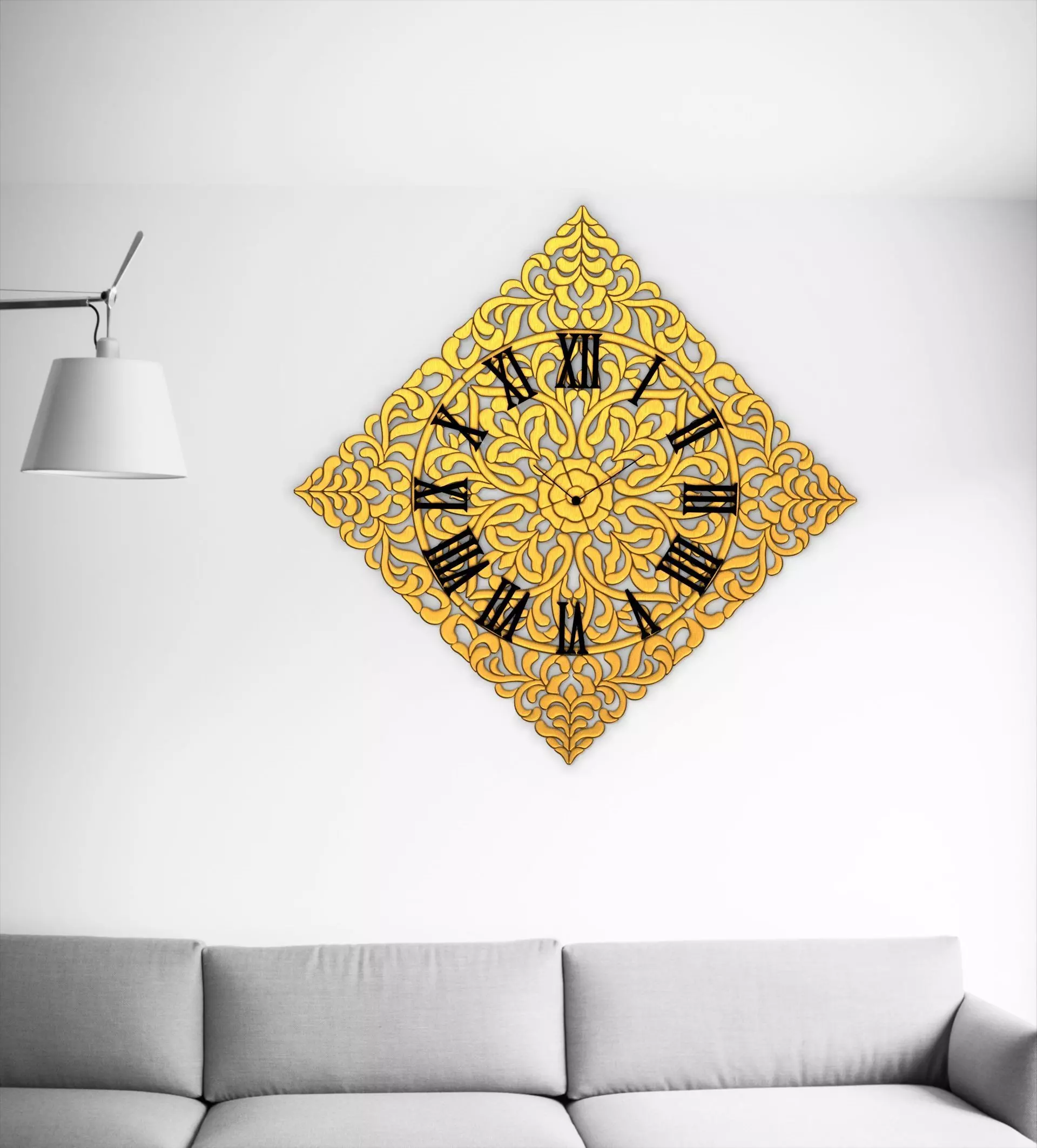 Wall clock 20 cm 3D print model_0