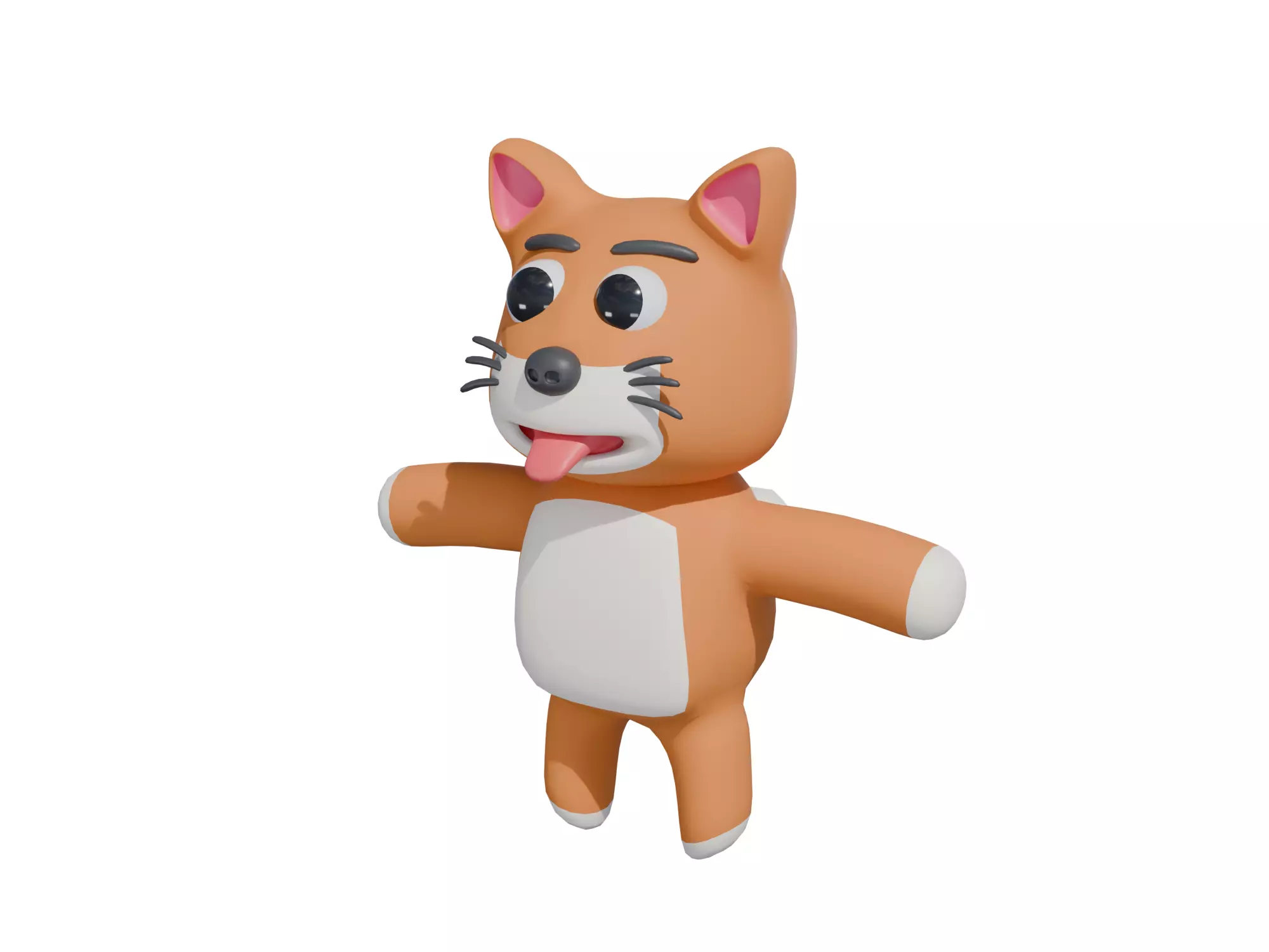 3D model of a cartoon dog  3D model_5