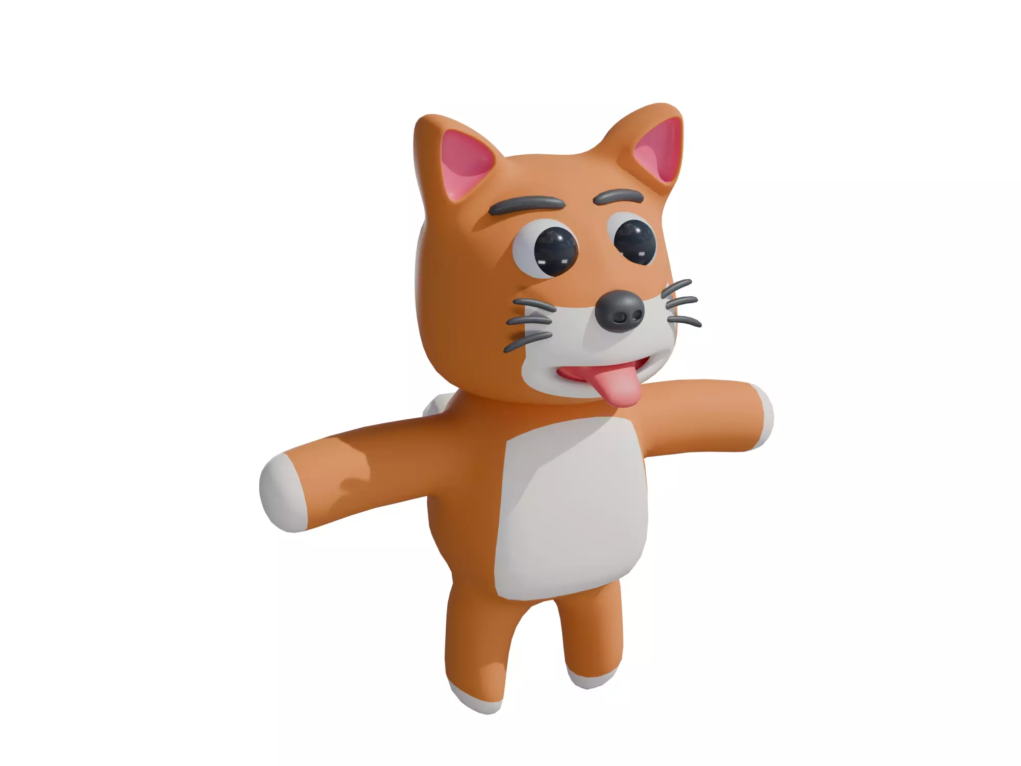 3D model of a cartoon dog  3D model_4