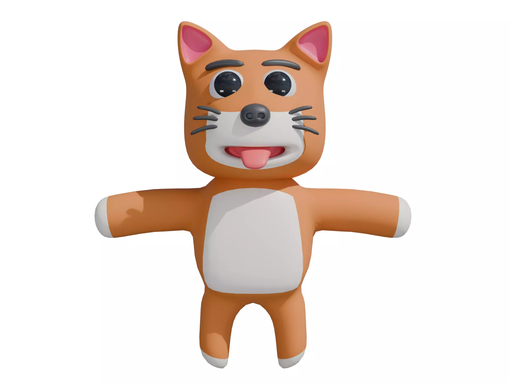 3D model of a cartoon dog  3D model_2