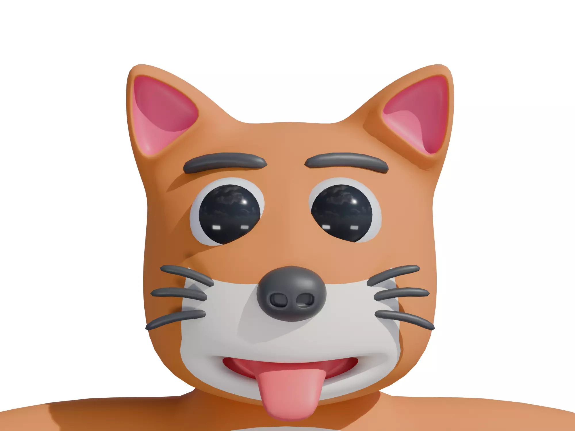 3D model of a cartoon dog  3D model_1