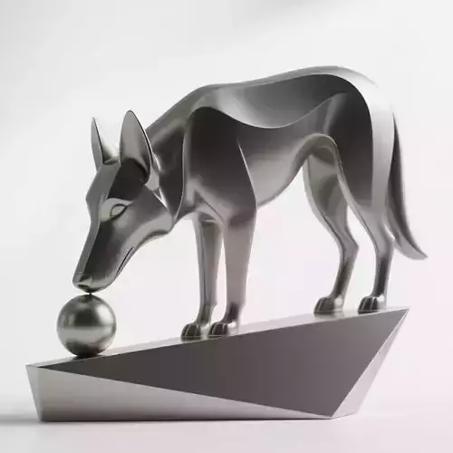 Dog art sculpture