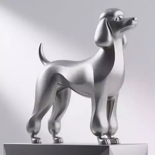 Poodle Art Deco Figurine