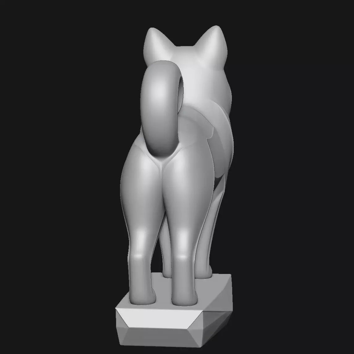 Shiba Inu Art Sculpture 3D print model_4