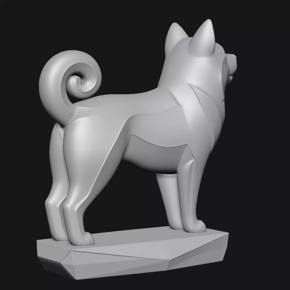 Shiba Inu Art Sculpture 3D print model_3