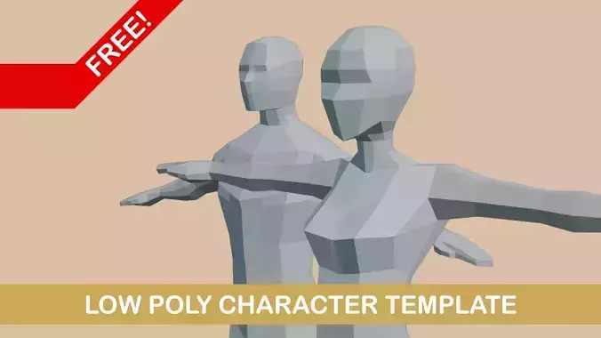 Low Poly Character Template - Free 3D Asset