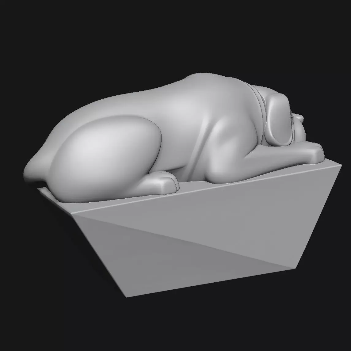 Dog Art Sculpture 3D print model_3