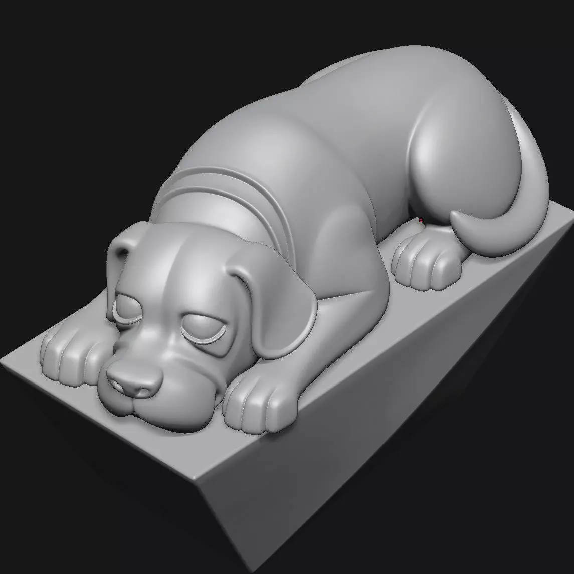 Dog Art Sculpture 3D print model_7