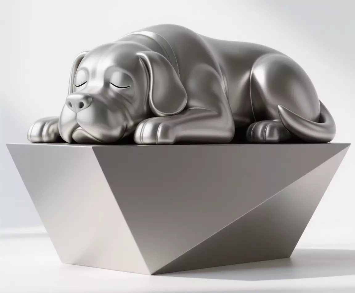 Dog Art Sculpture 3D print model_0